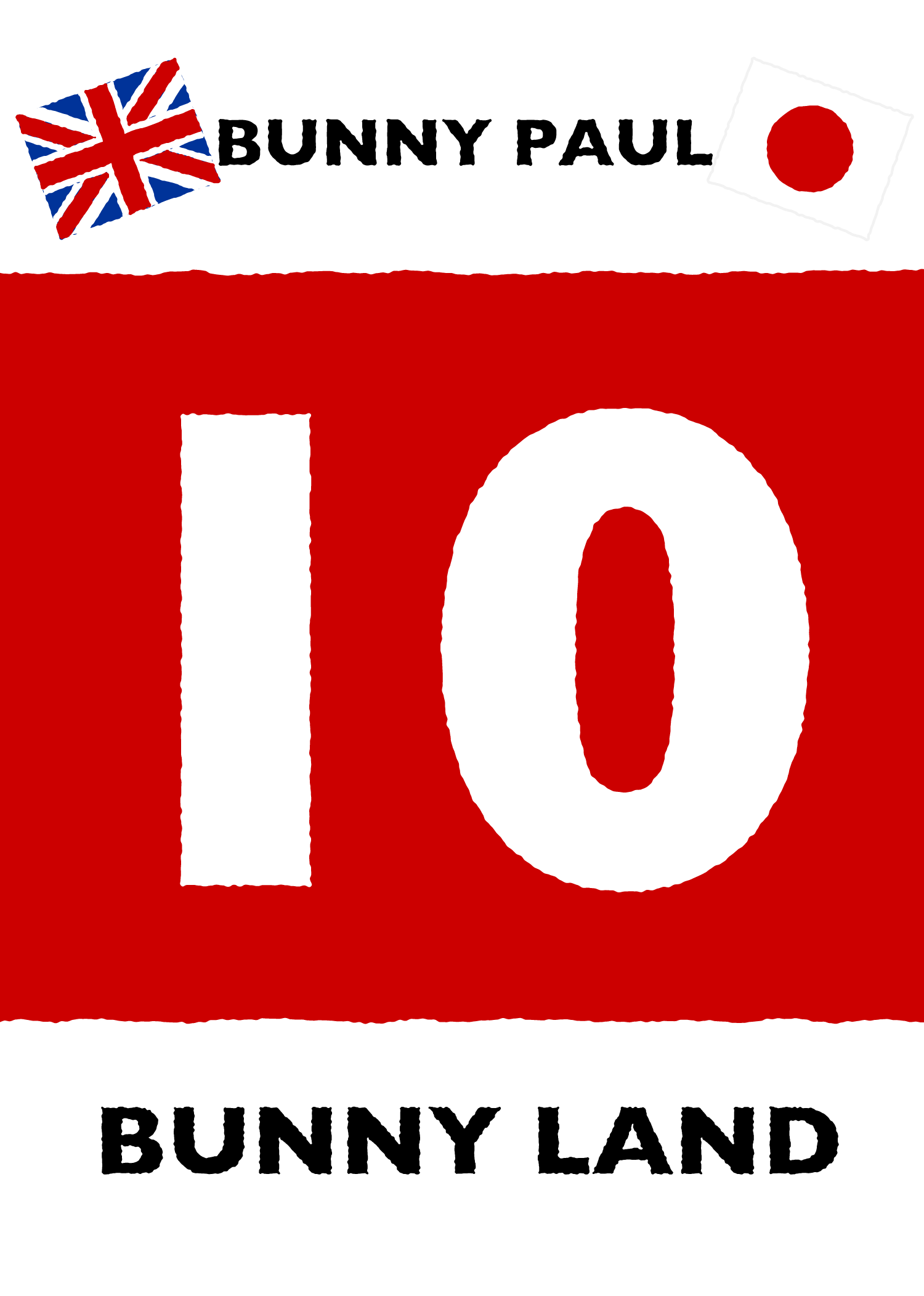 A number artwork with a red ‘10’ and the words ‘BUNNY LAND’.